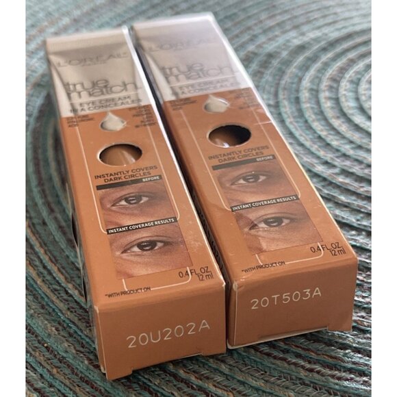 2 PACK Loreal True Match Eye Cream Concealer Dark Circles #C7-8 Dark NEW - Picture 3 of 8